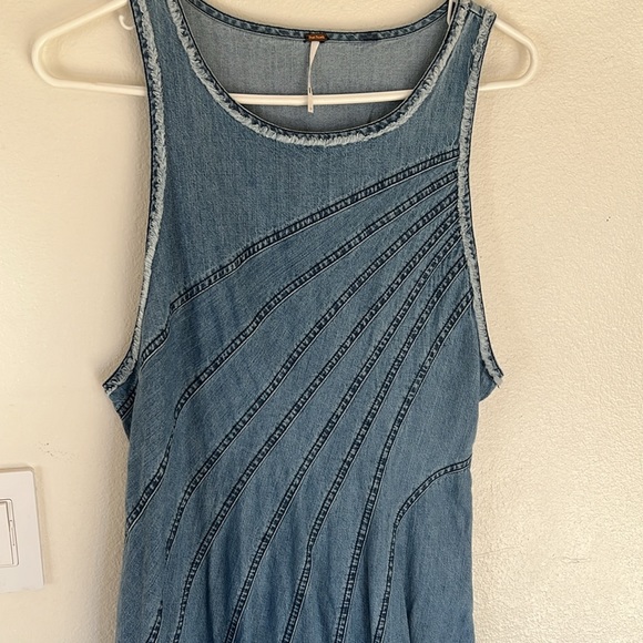 NWOT Free People Blue Jean Baby Maxi Dress - Picture 5 of 10